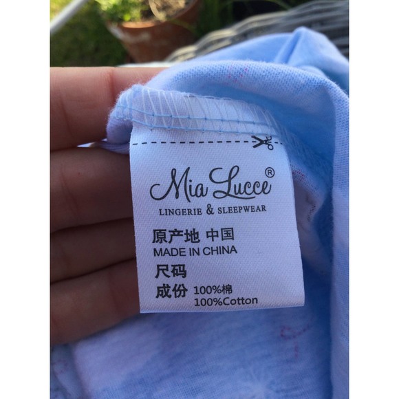 Mia Lucce medium sleepshirt night gown nightgown M cotton cloud moon goodnight - Picture 5 of 8